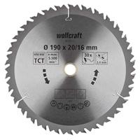 Wolfcraft HM Cirkelzaagblad | 30 td | Ø190 x 16 x 2,4mm | 1 stuk - 6735000 - thumbnail