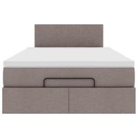 Ottoman bed met matras 120x200cm stof taupe - thumbnail