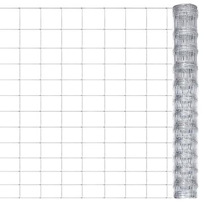 VidaXL Tuinhek 50x1,25 m gegalvaniseerd staal zilverkleurig VidaXL Tuinhek 50x1,25 m gegalvaniseerd staal zilverkleurig