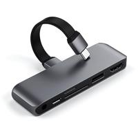 SATECHI USB-C Mobiel Pro SD Adapter Met USB-C PD Opladen, 4K HDMI, USB 3.0, Micro/SD Kaartlezers & 3.5mm Koptelefoon Aansluiting - M2/ M1 iPad Pro, M1 iPad Air, iPad Mini En Meer - thumbnail