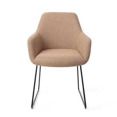 Jesper Home Eetkamerstoel 'Hiroo' Slide Black, kleur Whisper Wheat