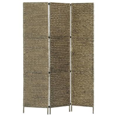 VidaXL Kamerscherm met 3 panelen 116x160 cm waterhyacint bruin