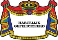 Schild hartelijk gefeliciteerd met slinger - thumbnail