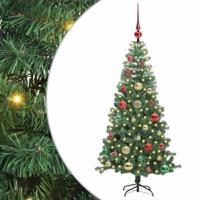 VidaXL Kerstboom met 150 led met standaard groen 120 cm pvc - thumbnail