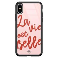 iPhone XS Max glazen hardcase - La vie est belle - thumbnail
