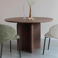 ZILT Ronde Eettafel 'Nhan' MDF, 120cm, kleur Walnoot - thumbnail