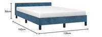 Bedframe zonder matras 120x190 cm fluweel donkerblauw - thumbnail