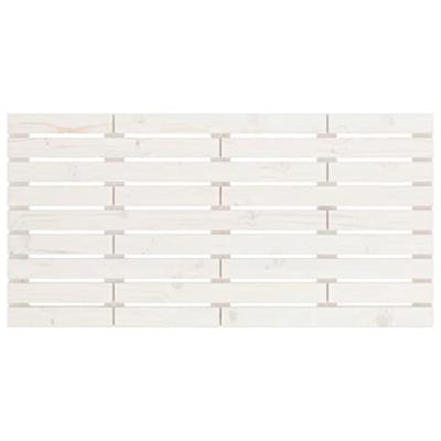 Hoofdbord wandmontage 146x3x63 cm massief grenenhout wit