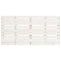 Hoofdbord wandmontage 146x3x63 cm massief grenenhout wit - thumbnail