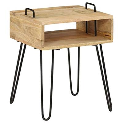 Nachtkastje 40x30x47 cm massief mangohout