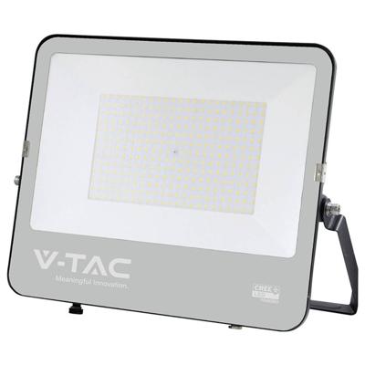 V-TAC 200W LED Floodlight CREE CHIP Black Body Grey Glass 6500K 135lm/W