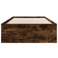 Bedframe zonder matras hout gerookt eikenkleurig 140x190 cm - thumbnail