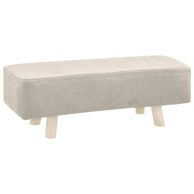 vidaXL Voetenbank 80x28x26 cm stof crèmekleurig