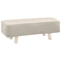 vidaXL Voetenbank 80x28x26 cm stof crèmekleurig - thumbnail