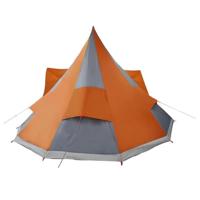 Familie Tipi Tent met dak Grijs en Oranje 510 x 690 x 330 cm - thumbnail