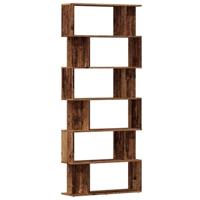 Boekenkast 80x24x192 cm bewerkt hout oud houtkleurig - thumbnail