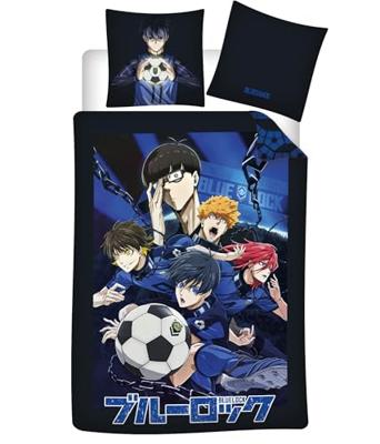 Blue Lock dekbedovertrek polyester 140 x 200 cm - Katoen - 63 x 63 cm