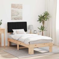 Bedframe met Gevoerd Hoofdgedeelte Zwart 90 x 200 cm - thumbnail