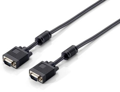 Equip 118814 SVGA kabel met ferriet, 10 m, zwart