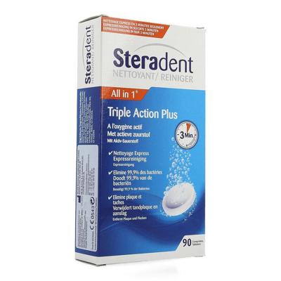 Steradent Triple Action Plus Bruistabletten 90st Steradent Triple Action Plus Bruistabletten 90st