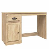 Bureau met lade 115x50x75 cm bewerkt hout sonoma eikenkleurig - thumbnail