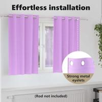 VidaXL Zwart-out gordijnen met ringen 2 pcs paars 140 x 140 cm - thumbnail