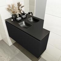 MONDIAZ OLAN 100cm toiletmeubel urban. LEX wastafel urban midden geen kraangat - thumbnail