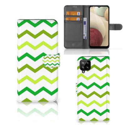 Samsung Galaxy A12 | Telefoon Hoesje | Zigzag Groen Samsung Galaxy A12 | Telefoon Hoesje | Zigzag Groen