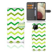 Samsung Galaxy A12 | Telefoon Hoesje | Zigzag Groen - thumbnail