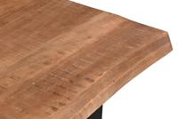 Brix Eettafel 'Sturdy' Boomstam, Mangohout en staal, 180 x 100cm - thumbnail