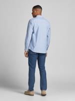 JACK & JONES PREMIUM gemêleerd slim fit overhemd JPRBLUBROOK cashmere blue - thumbnail