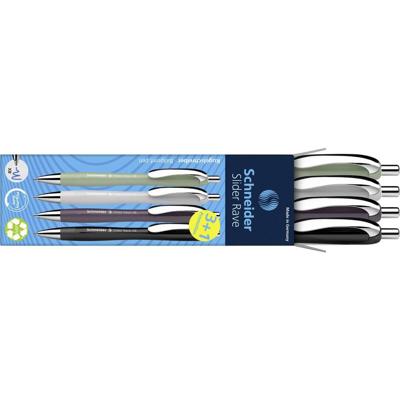 Schneider Schreibgeräte Slider Rave XB Trend 25, Box 4 Stück sortiert 132684 Balpen Kleur inkt: Blauw 4 stuk(s)
