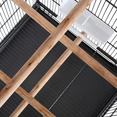 VidaXL Vogelkooi met dak staal zwart 66x66x155 cm