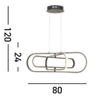 Searchlight Strakke zwarte hanglampClip - 61775BK