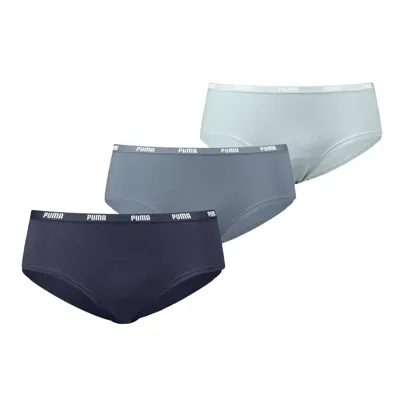 Puma 3-Pack dames Hipsters - Zwarte Katoenen dames onderbroeken - Shorts