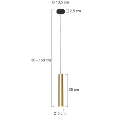 Steinhauer Design hanglampTubel goud - 3867ME