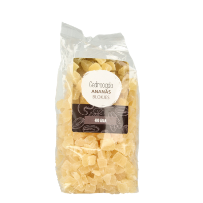 MijnNatuurwinkel Ananas blokjes 400 Gram