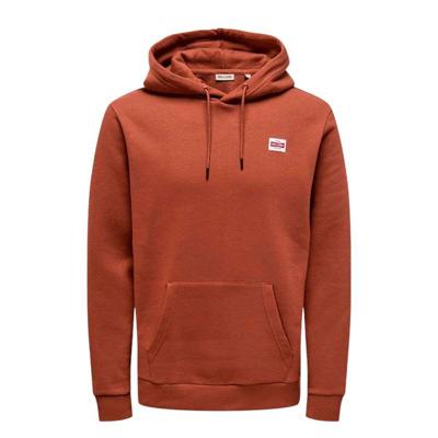 Herenhoodie Only & Sons Onsdawson Reg Hoodie Vd Bruin Maat L