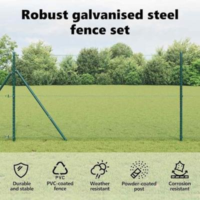 VidaXL Afrasteringspaal groen 10 x 1,2 m (13 mm gaas) staal en pvc