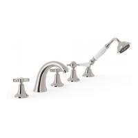 Badrandkraan Tres Clasic Mengkraan Gebogen Incl. Omstelknop en Handdouche RVS Tres - thumbnail