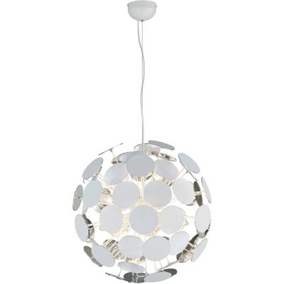 LED Hanglamp - Trion Discon - E14 Fitting - 6-lichts - Rond - Mat Wit Aluminium