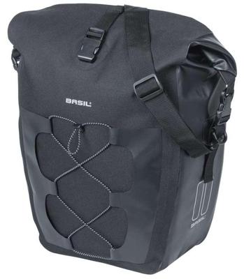 Enkele tas Basil Navigator Waterproof L MIK 25-31L 14 x 26 x 42 cm - zwart Enkele tas Basil Navigator Waterproof L MIK 25-31L 14 x 26 x 42 cm - zwart