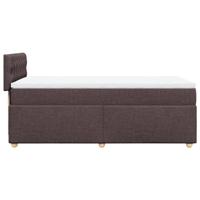 Boxspring met matras stof donkerbruin 100x200 cm - thumbnail