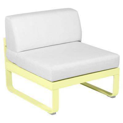 Fermob Bellevie 1-zitsmodule loungebank Frosted Lemon - Off-White
