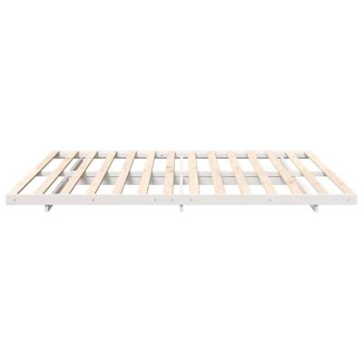 Bedframe Wit 200 x 220 cm Massief grenenhout