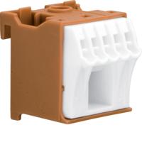 Hager KN06P Klemblok Bruin, Wit 6-polig 63 A 230 V - thumbnail