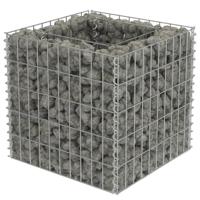 VidaXL Gabion plantenbak verhoogd 50x50x50 cm gegalvaniseerd staal - thumbnail