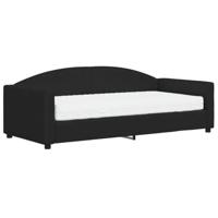 Slaapbank met matras 90x190 cm stof zwart - thumbnail