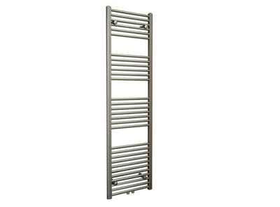 Designradiator Sanicare RVS Look Inclusief Ophanging Midden Aansluiting Recht 120x45 cm Sanicare