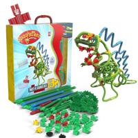 Clics Spaghetteez twist-a-saurus rex flexibele bouwstaafjes, 64dlg. - thumbnail